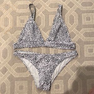 black and white bikini